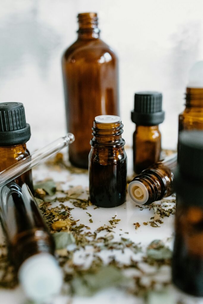 A collection of essential oils