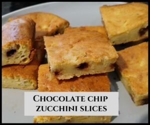 Chocolate chip zucchini slices