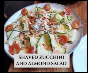 Zucchini and almond salad